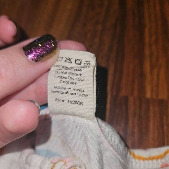 Larkspur Baby Company Rainbow & Lotus Bamboo Double Zipper Romper Baby Size 6-12 - Picture 3 of 5